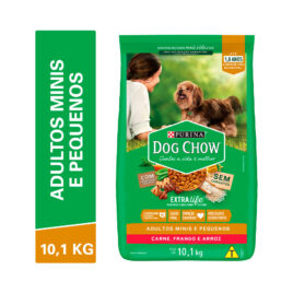 Ração Dog Chow para Cães Adultos de Raças Pequenas Sabor Carne, Frango e Arroz 15Kg