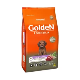 Ração Golden Fórmula Mini Bits para Cães Filhotes de Porte Pequeno Sabor Carne e Arroz